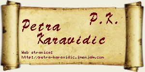 Petra Karavidić vizit kartica